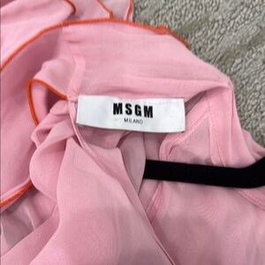 MSGM Pink Sheer Blouse elegant and sexy